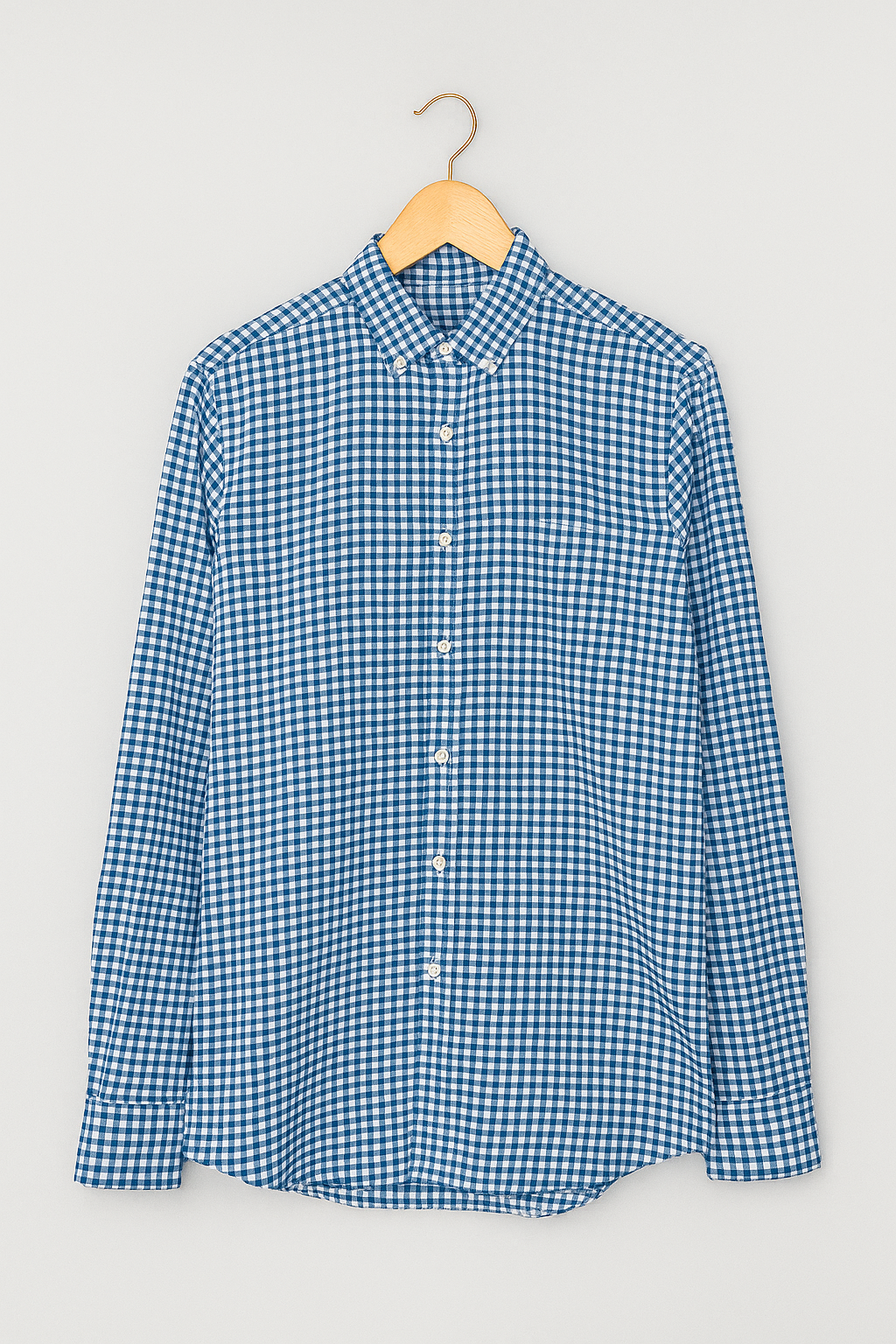 1062-PRIMARK | Classic Checkered Blue Button Down