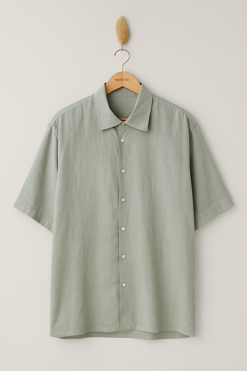 1048-Classic Beige Embroided Button Down