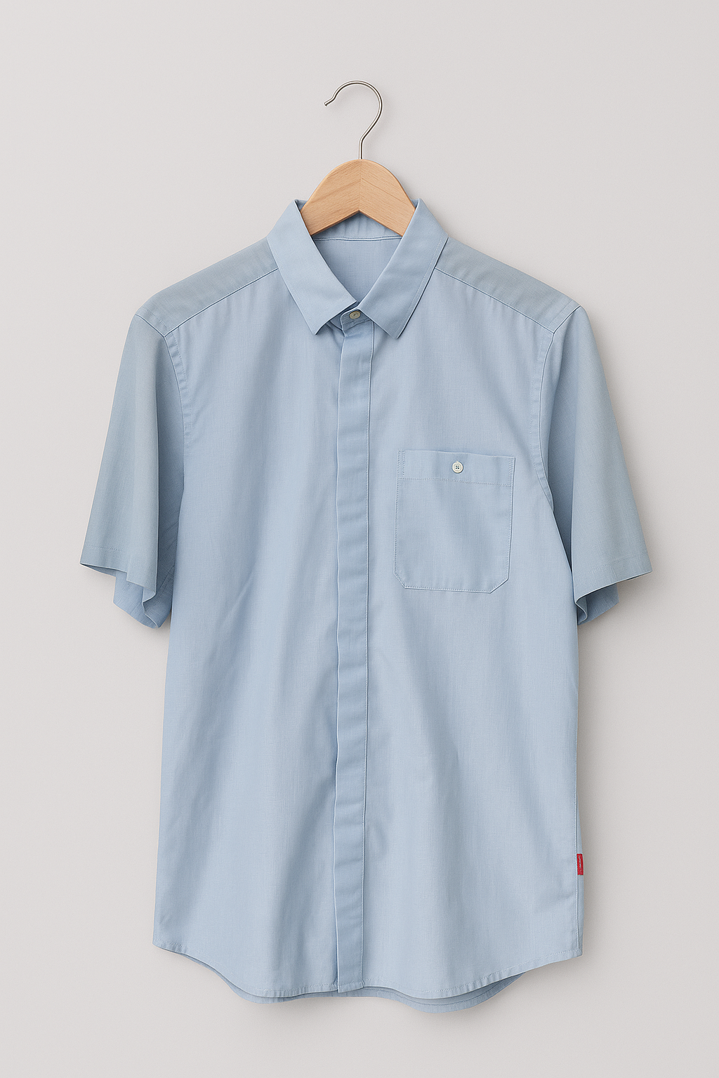 1063- Classic Blue Front Pocket Button Down