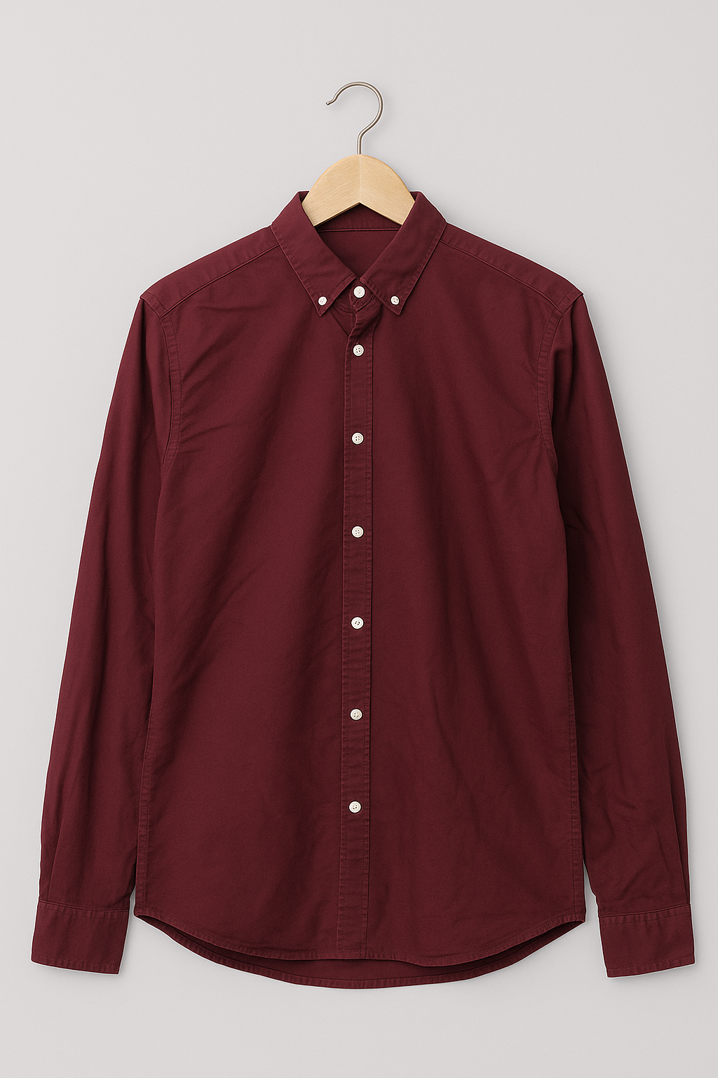 1059- PeaCocks | Classic Maroon Button Down