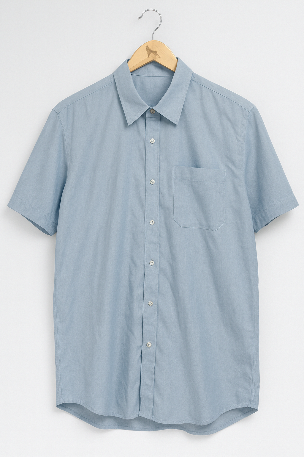 1045-Classic Light Blue Textured Button Down