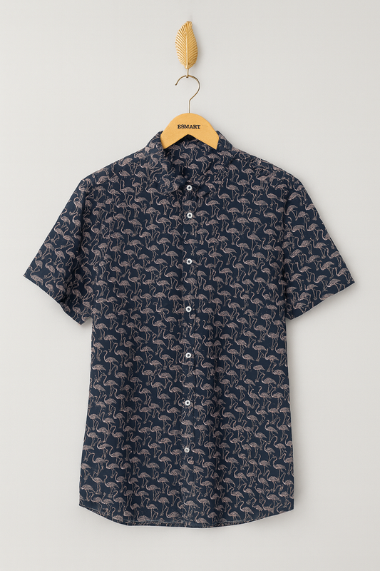 1040 - Classy Duck Printed Button Down